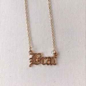 Brat Necklace pendant